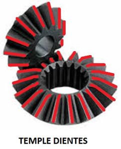 Imagen de templado de piñones cónicos